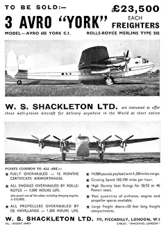 Spares: W.S.Shackleton. Aircraft Sales, Services & Brokerage. Spares