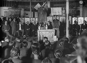 Naturalization: Wu Tingfang speaking to an audience in a Chinese