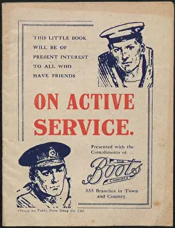 Pharmaceuticals: WW1 - On Active Service, booklet front cover