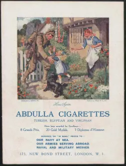 Abdulla: WW1 - Advert for Abdulla Cigarettes
