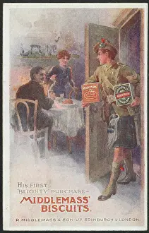 Blighty: WW1 - Advertisement for Middlemass Biscuits