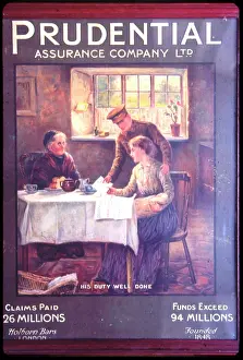 Insurance: WW1 - advertisement for Prudential Assurance Company Ltd