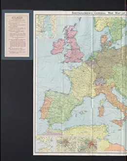 WW1 - Bartholomew's War Map of Europe
