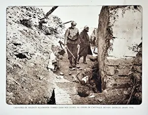 Corpses: WW1 - Belgian soldiers looking at dead German