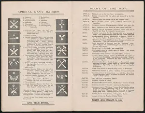 Diary: WW1 - Bovril, Handy-Book & Diary of the War, two pages