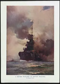 Montague: WW1 - A British Warship at Battle Practice