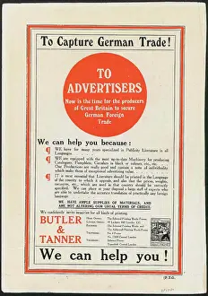 Languages: WW1 - To Capture German Trade!