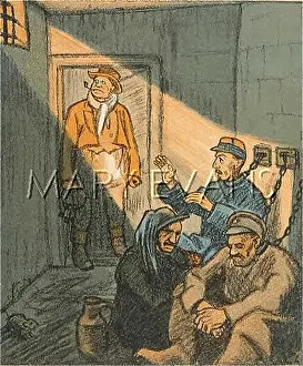 Gaoler: WW1 CARTOON/BULL GAOLER