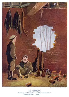 Bairnsfather: WW1 CARTOON/SO OBVIOUS
