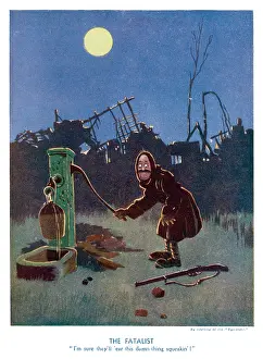Bairnsfather: WW1 CARTOON/SQUEAKY PUMP