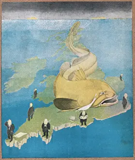 Blockaded: WW1 CARTOON/U-BOAT BLOCK