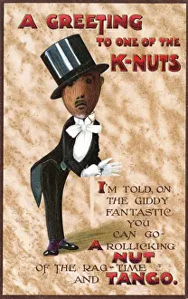 Sneering: WW1 - Comic Postcard - K-Nut in a tuxedo