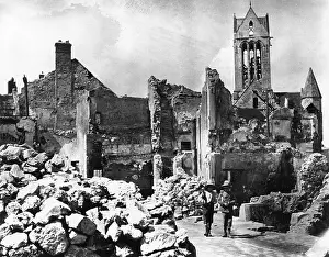 Dormans: WW1 damage at Dormans - Saint-Hippolyte Church