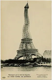 Shivering: WW1 - Eiffel Tower in Paris is scared of the Zeppelin menace