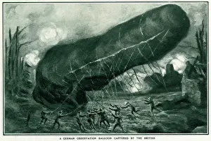 Seize: WW1 - German observation ballon captured by the British