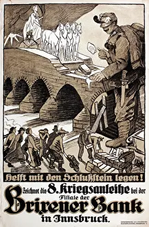 Fundraising: WW1 German poster, Brirener Bank war loans