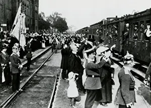 Bystanders: WW1 - German troops leave for front