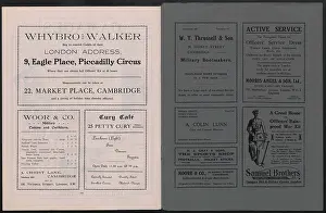 Tailors: WW1 - GOCB Chronicle, Cambridge, inside back pages