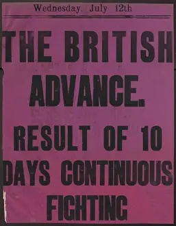 Continuous: WW1 Headlines - The British Advance