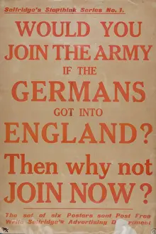 Selfridges: WW1 - Would You Join The Army?