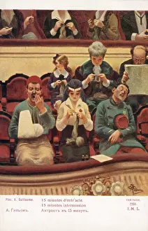 Zouave: WW1 - Knitting during show intermission, Paris