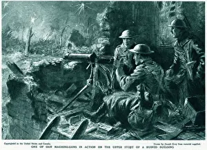 WW1 - Machine Gunners in action