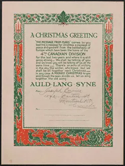 Syne: WW1 - The Message from Mars, Christmas Greeting