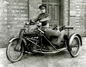 Bruce Castle Museum: WW1 - Motorcycle with sidecar and mounted machine gun