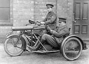 Bruce Castle Museum: WW1 - Motorcycle with sidecar and mounted machine gun