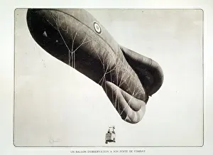 Ballooning: WW1 - Observation balloon observing the Germans
