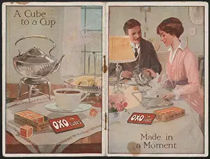 Saucer: WW1 - OXO booklet, front and back covers