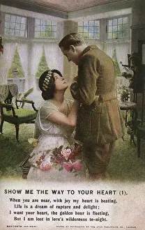 Lovingly: WW1 POSTCARD HEART 1914