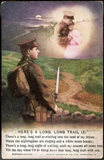 Thinks: WW1 POSTCARD LONG TRAIL