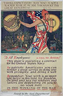 Woodrow: WW1 poster, A Call to Action! to all employees