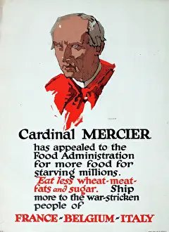 Appeal: WW1 poster, Cardinal Mercier