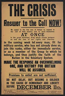 Urgent: WW1 Poster - The Crisis