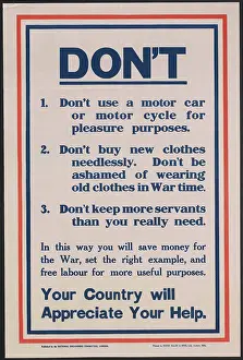 Appreciate: WW1 Poster - Don't