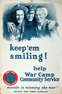 Onslow Auctions Limited: WW1 poster, Keep em smiling!