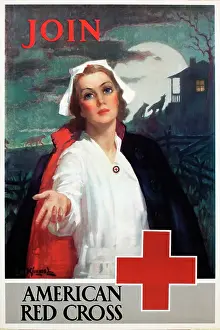 Join: WW1 poster, Red Cross recruitment