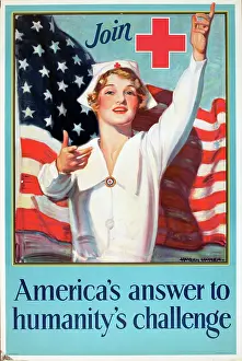 Join: WW1 poster, Red Cross recruitment