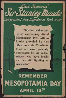 Maude: WW1 Poster - Remember Mesopotamia Day