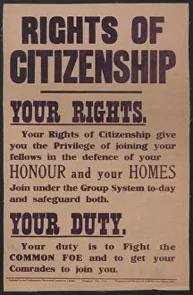 Privilege: WW1 Poster - Rights of Citizenship