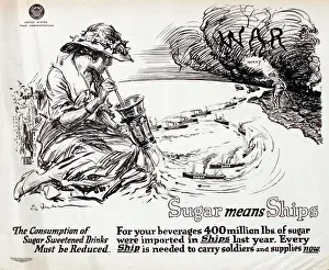 Onslow Auctions Limited: WW1 poster, Sugar means Ships