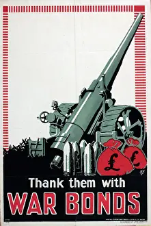 Fundraising: WW1 Poster, Thank them with War Bonds