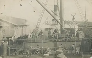 Preparations: WW1 Preparations - German Warship at Dock