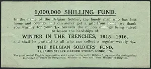 Hardships: WW1 - Receipt for donation to a Belgian soldier