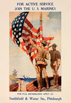 Smithfield: WW1 recruitment poster, Join the US Marines