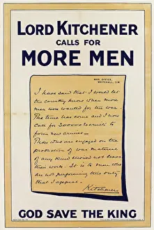 WW1 Recruitment Poster -- More Men