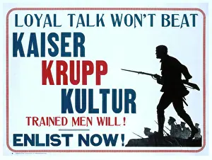 Kultur: WW1 recruitment poster with silhouette