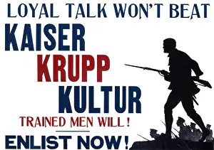 Kultur: WW1 recruitment poster with silhouette
